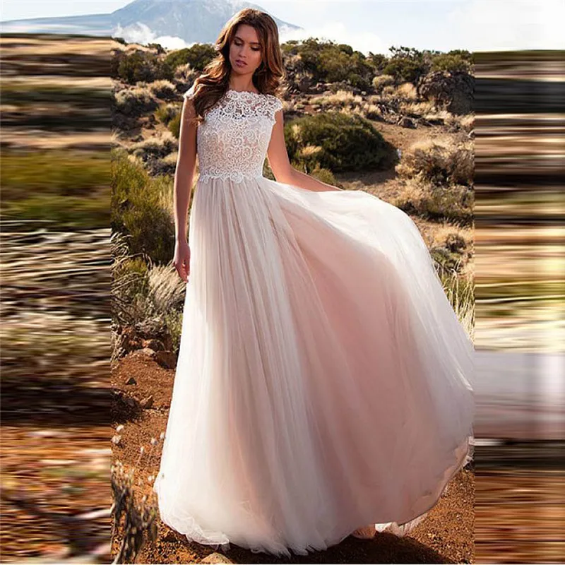 2021 Scoop Lace Top Tulle Skirt A-Line Wedding Dress Spring Long Bridal Gowns Simple Custom Country Amazing Wedding Wear
2021 Scoop Lace Top Tulle Skirt A-Line Wedding Dress Spring Long Bridal Gowns Simple Custom Country Amazing Wedding Wear