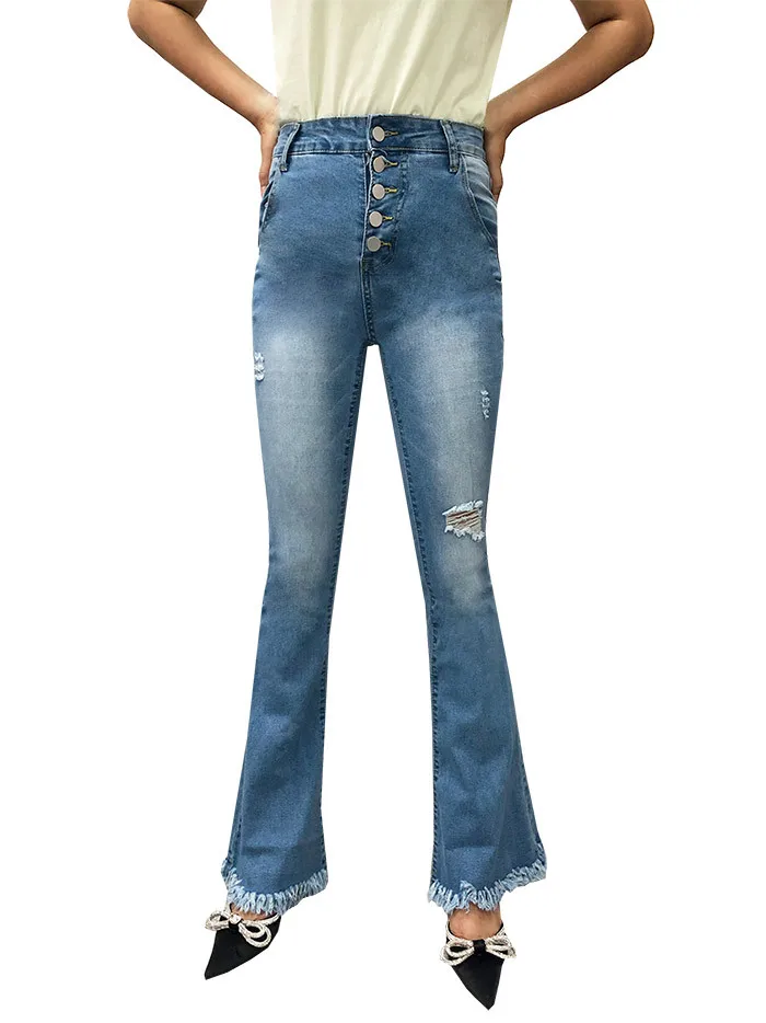 Spring/Summer 2021 micro flared jeans fringed straight-leg European and American ripped jeans female hipster
Spring/Summer 2021 micro flared jeans fringed straight-leg European and American ripped jeans female hipster