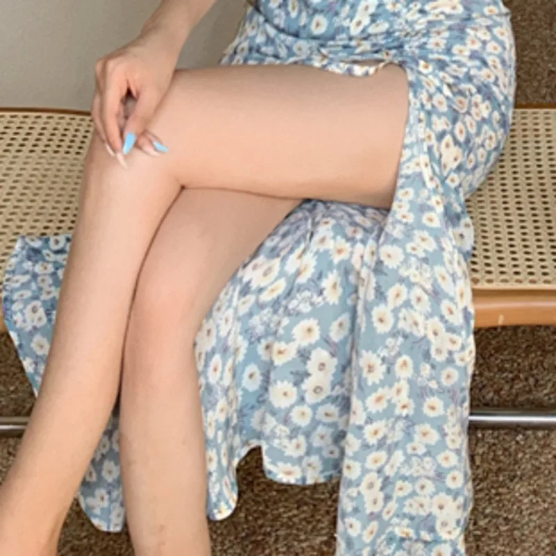 2021 Summer Sweet Chiffon Dress Women Elegant Fashion A-line Print Short Sleeve DrawString Mid-calf V-neck Robes Vestidos Femme
2021 Summer Sweet Chiffon Dress Women Elegant Fashion A-line Print Short Sleeve DrawString Mid-calf V-neck Robes Vestidos Femme