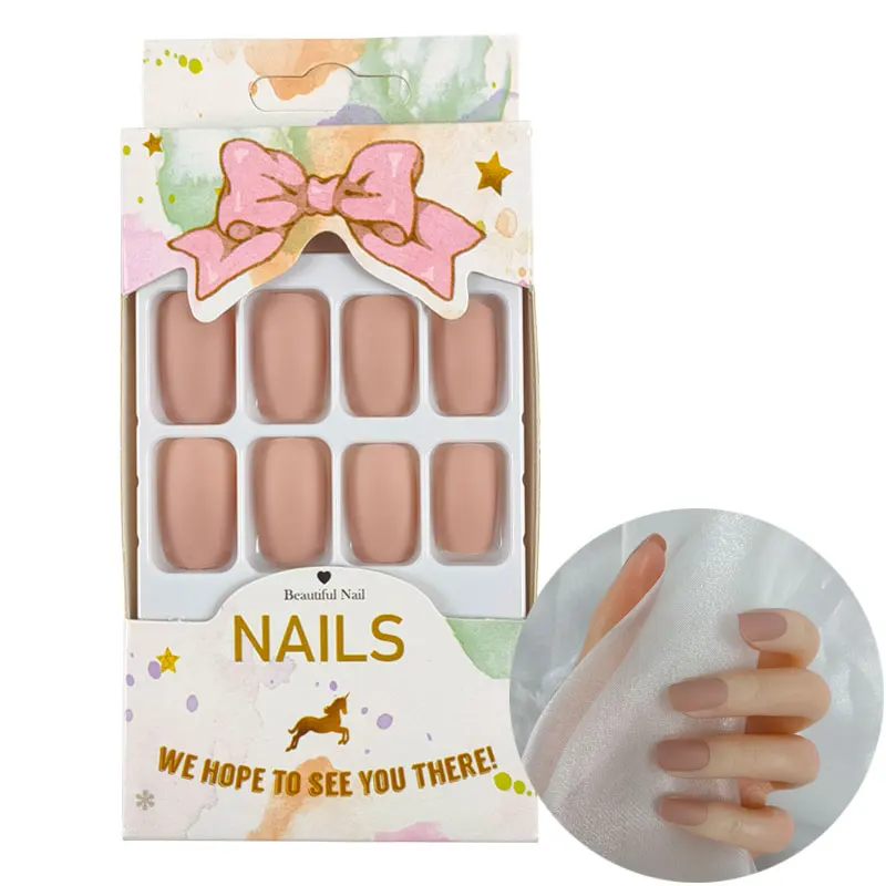 24PCs Nail Stickers Wearing Styles Fake Nails Pieces Frosting Without Glue And Khaki Can Replace Finished False Nail At Will
24PCs Nail Stickers Wearing Styles Fake Nails Pieces Frosting Without Glue And Khaki Can Replace Finished False Nail At Will