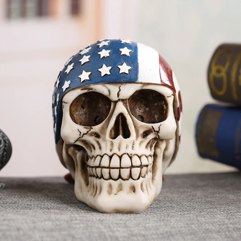 Home Decoration Resin Skull Statue Flag Headscarf Skull Ornament Decoration Personality Art Statue Model Halloween Decoration
Home Decoration Resin Skull Statue Flag Headscarf Skull Ornament Decoration Personality Art Statue Model Halloween Decoration