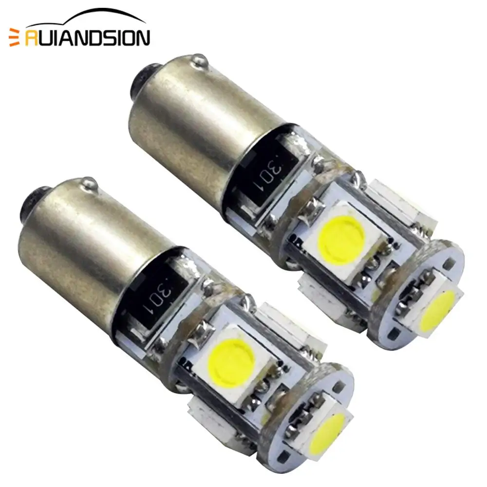 2x BA9S BAX9S H6W 433 434 BAY9S H21W 5SMD 5050 ЛАМПЫ 1,8 Вт светодиодный ные боковые лампы дальнего света DRL Canbus без полярности 12 В
2x BA9S BAX9S H6W 433 434 BAY9S H21W 5SMD 5050 ЛАМПЫ 1,8 Вт светодиодный ные боковые лампы дальнего света DRL Canbus без полярности 12 В