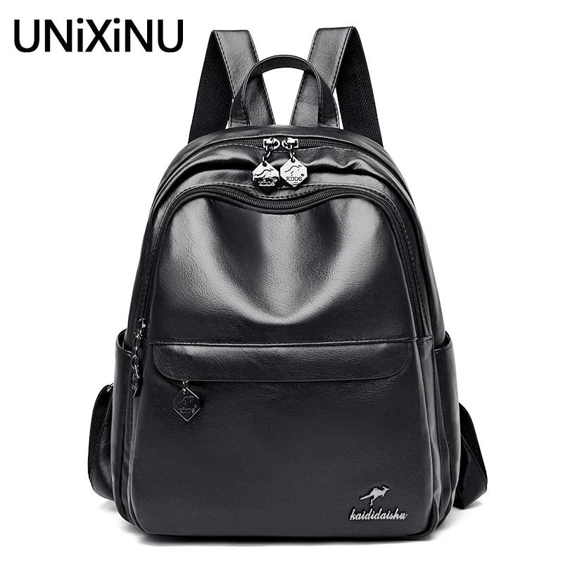 2021 Autumn New High-Quality Daily Travel Women's Leather Backpack Classic Fashion Solid Color Female Shoulder School Bags
2021 Autumn New High-Quality Daily Travel Women's Leather Backpack Classic Fashion Solid Color Female Shoulder School Bags