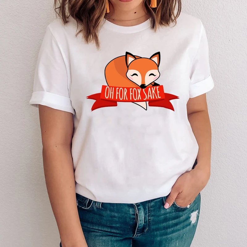Women Graphic Fashion Printing Spring Summer Casual Fox Face Animal Clothes Lady Tops Clothing Tees Print Female Tshirt T-Shirt
Women Graphic Fashion Printing Spring Summer Casual Fox Face Animal Clothes Lady Tops Clothing Tees Print Female Tshirt T-Shirt