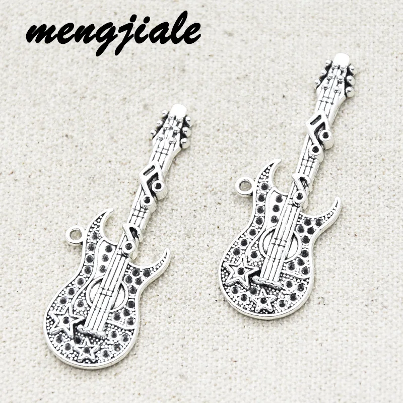 4pcs Wholesale Fashion Antique Silver Big Guitar Charms Alloy Metal Pendant For DIY Handmade Jewelry Accessories Makings 56*20mm 
4pcs Wholesale Fashion Antique Silver Big Guitar Charms Alloy Metal Pendant For DIY Handmade Jewelry Accessories Makings 56*20mm
