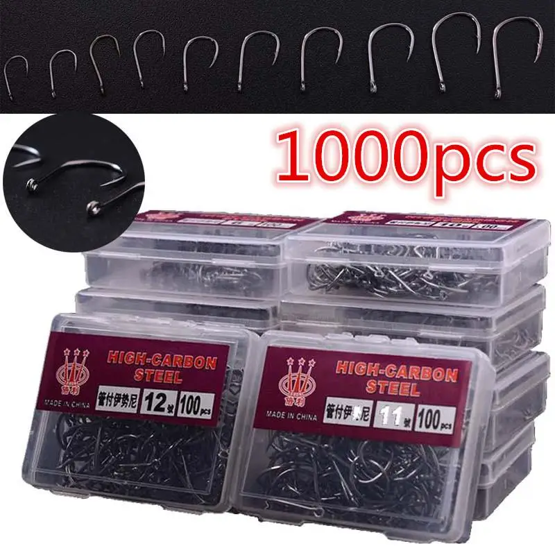 1000PCS #3—#12 High Carbon Steel Fishhooks barbed Hook Soft Lure Fishing Bait Fish hooks High Efficiency Barbed Fishing Hooks
1000PCS #3—#12 High Carbon Steel Fishhooks barbed Hook Soft Lure Fishing Bait Fish hooks High Efficiency Barbed Fishing Hooks