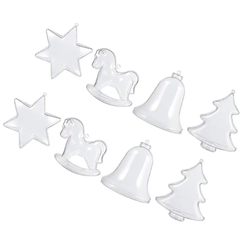 8pcs Transparent Hanging Ball Xmas Tree DIY Decor Ornament New Year Hanging Pendant Clear Plastic Bell Ornament Gift
8pcs Transparent Hanging Ball Xmas Tree DIY Decor Ornament New Year Hanging Pendant Clear Plastic Bell Ornament Gift