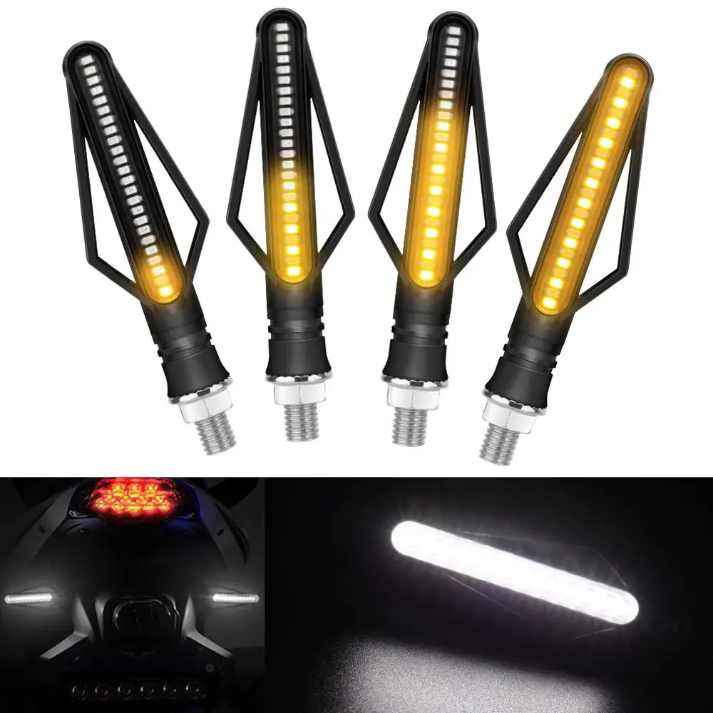 Motorcycle Turn Signal LED Lights Flashing DRL Brake Strip LED Blinker Flowing Motorcycle Indicator Lamp Signal for Honda
Motorcycle Turn Signal LED Lights Flashing DRL Brake Strip LED Blinker Flowing Motorcycle Indicator Lamp Signal for Honda