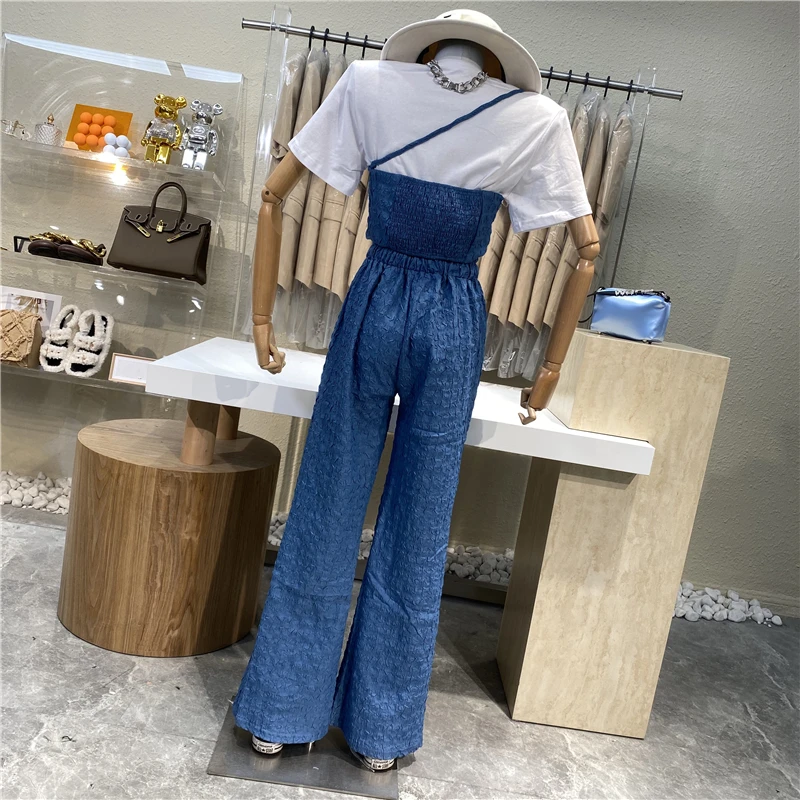 Casual Crop Top Tracksuit Women Three Pieces Pants Set White Loose T Shirt Boob Tube Vest High Waist Wide Leg Trousers
Casual Crop Top Tracksuit Women Three Pieces Pants Set White Loose T Shirt Boob Tube Vest High Waist Wide Leg Trousers