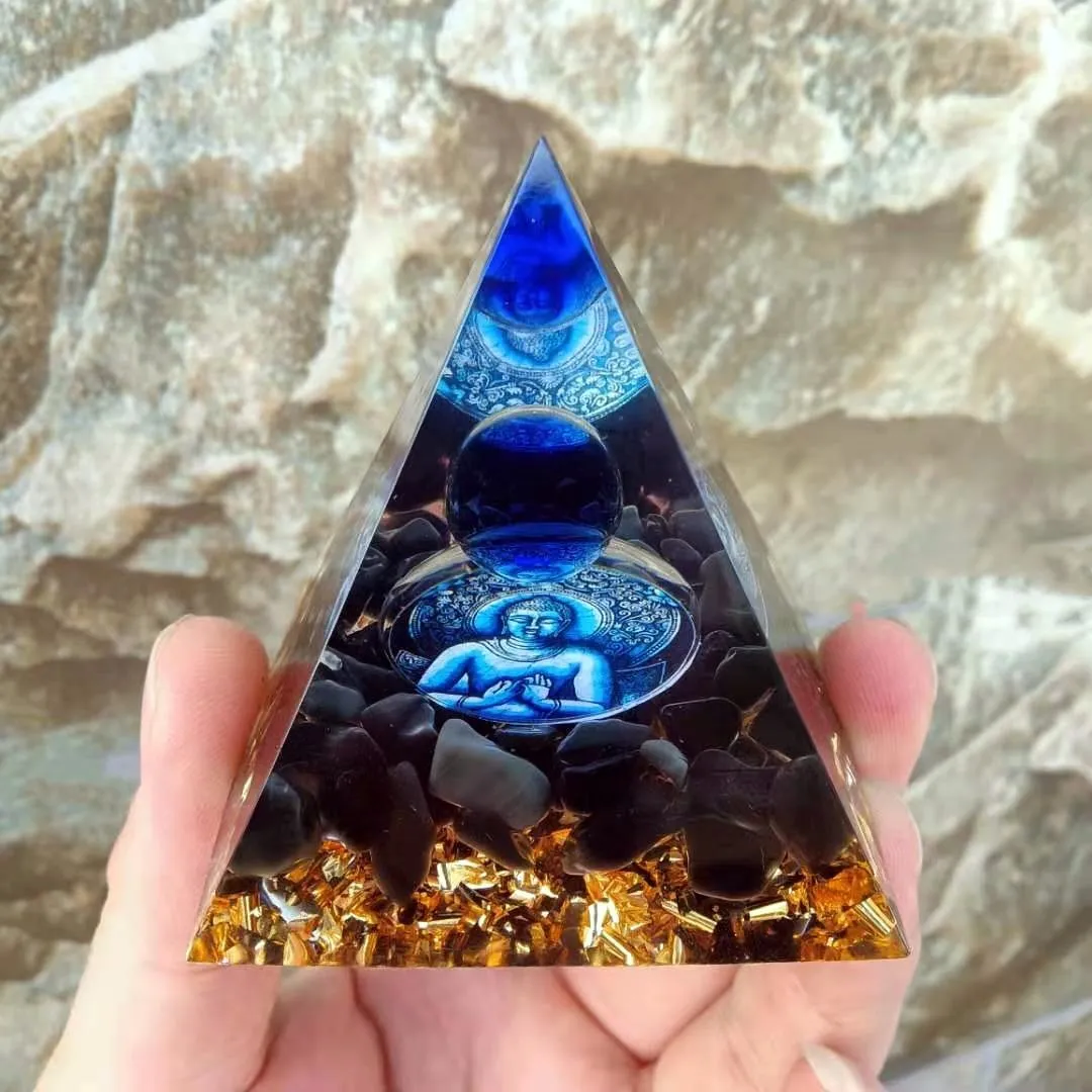 Orgonite Pyramid 60mm Buddha of the Tathagata With Obsidian Natural Cristal Stone Orgone Energy Healing Reiki Chakra Multiplier
Orgonite Pyramid 60mm Buddha of the Tathagata With Obsidian Natural Cristal Stone Orgone Energy Healing Reiki Chakra Multiplier