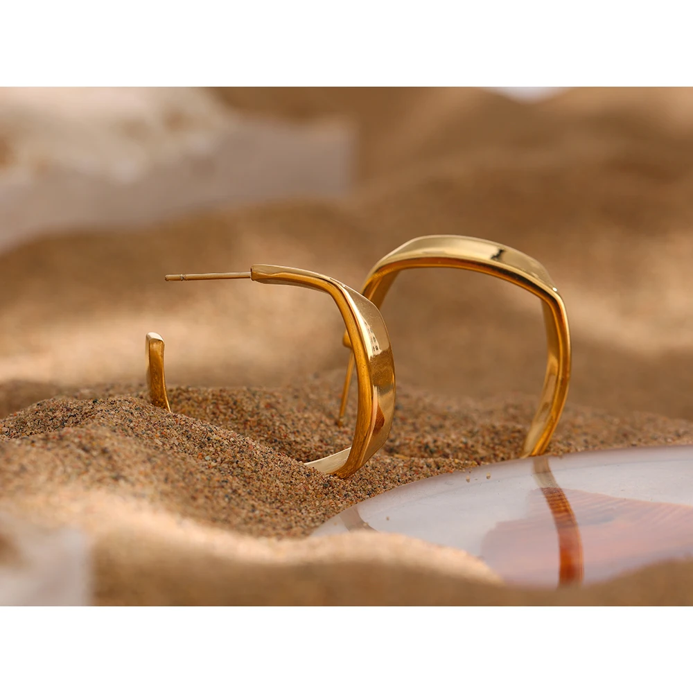 Yhpup Stainless Steel Geometric Stud Earrings Minimalist Metal Texture Gold Unusual Earrings Waterproof Jewelry бижутерия Gift
Yhpup Stainless Steel Geometric Stud Earrings Minimalist Metal Texture Gold Unusual Earrings Waterproof Jewelry бижутерия Gift