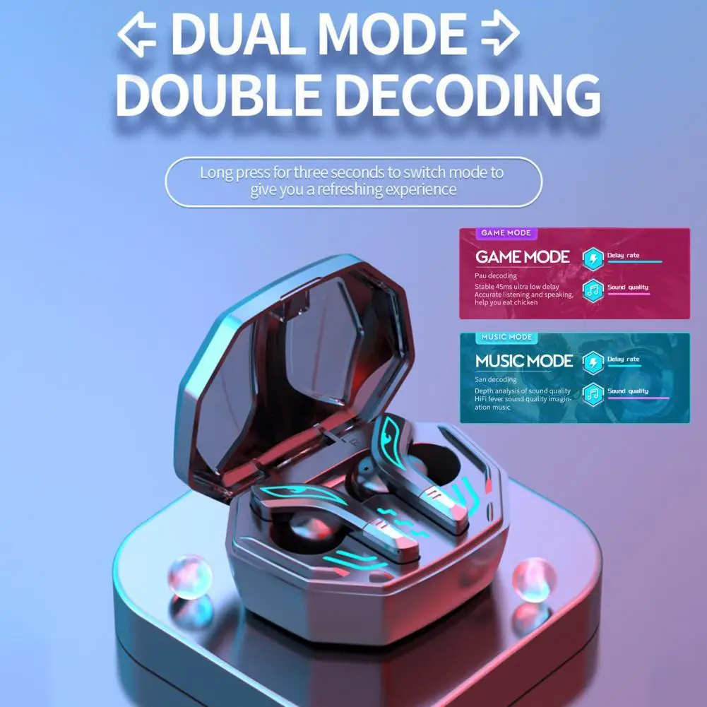 MD158 Portable Wireless Bluetooth TWS Headset Bilateral Stereo Low Latency Glowing Gaming Headset
MD158 Portable Wireless Bluetooth TWS Headset Bilateral Stereo Low Latency Glowing Gaming Headset