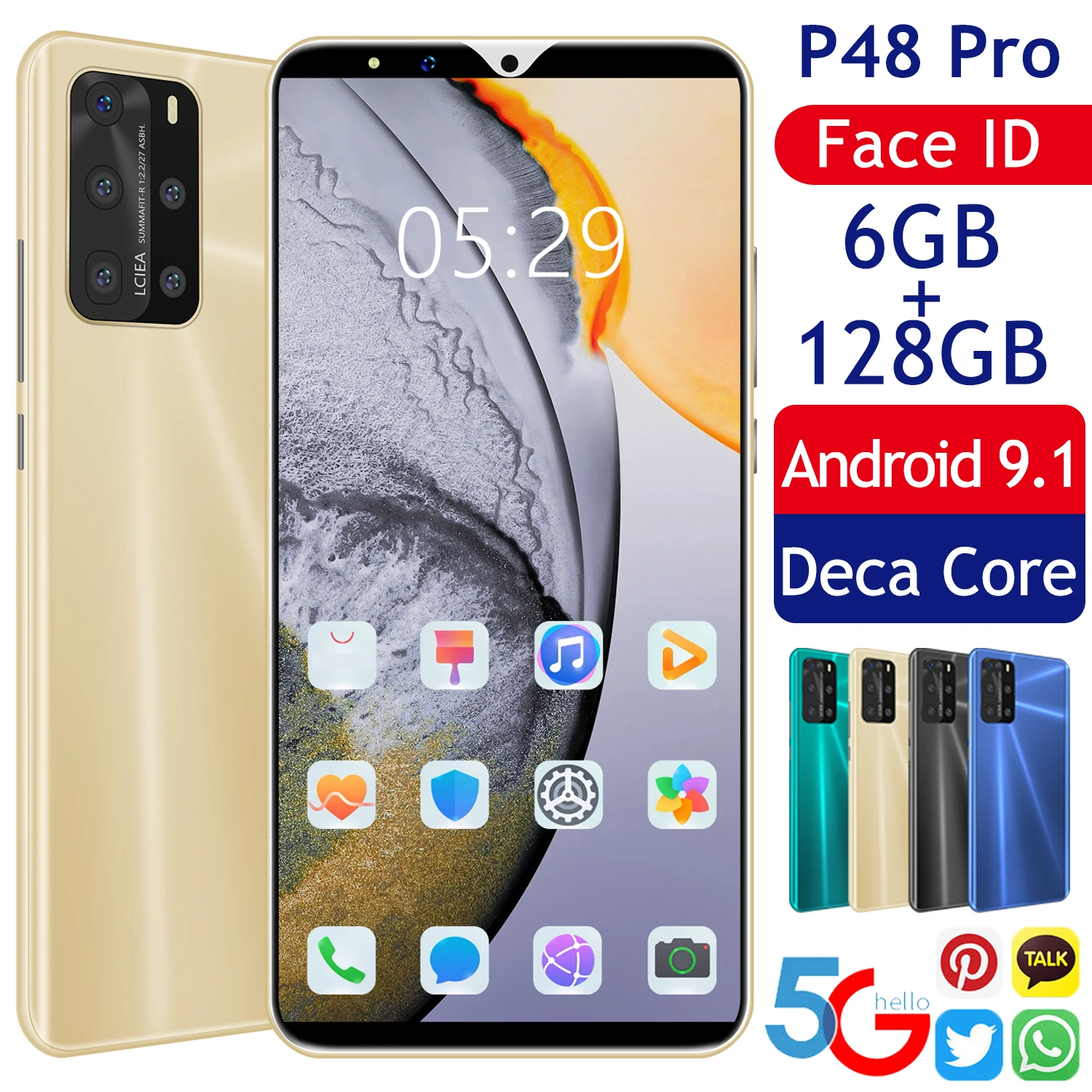 Hot Global Version New Arrival P48 Pro 5.8inch Cellphone 3800mAh Android 8+16Mp 6GB+128GB Dual SIM Face ID Network Mobile Phone
Hot Global Version New Arrival P48 Pro 5.8inch Cellphone 3800mAh Android 8+16Mp 6GB+128GB Dual SIM Face ID Network Mobile Phone