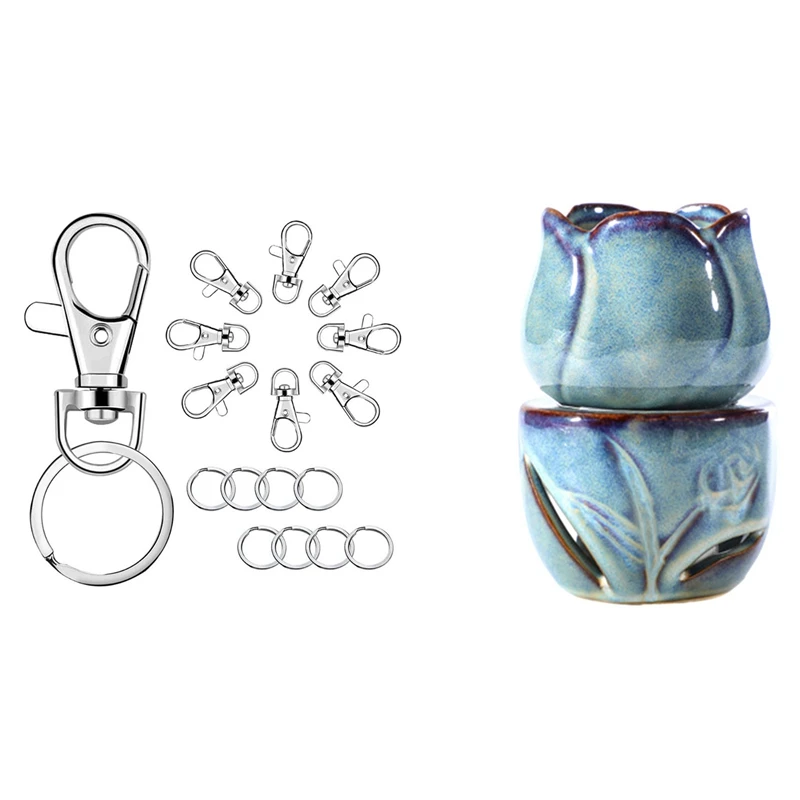Aromatherapy Furnace Candle Lamp Decoration Candle with 100Pcs Alloy Lobster Clasps Hooks and Jump Rings Keychain
Aromatherapy Furnace Candle Lamp Decoration Candle with 100Pcs Alloy Lobster Clasps Hooks and Jump Rings Keychain