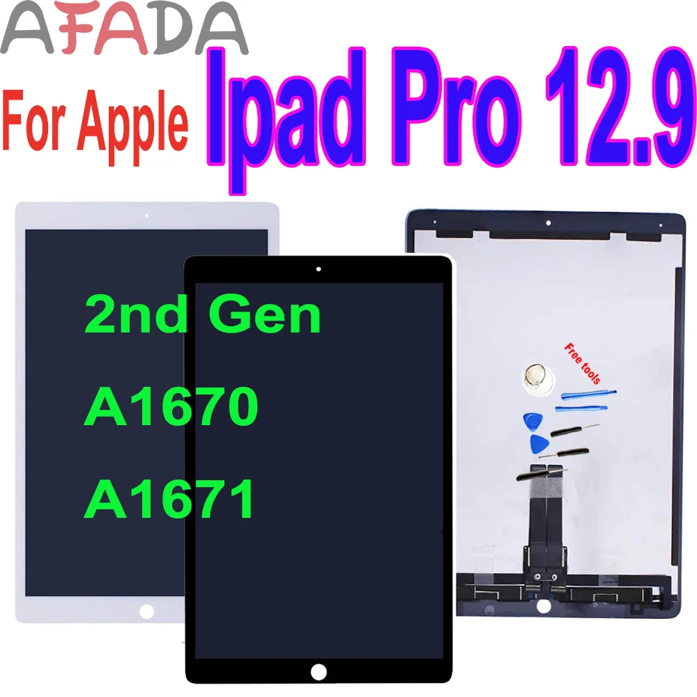 ЖК дисплей 12 9 дюйма для iPad Pro 2nd A1670 A1671 запасные части ремонта Ipad 9|ЖК-экраны и