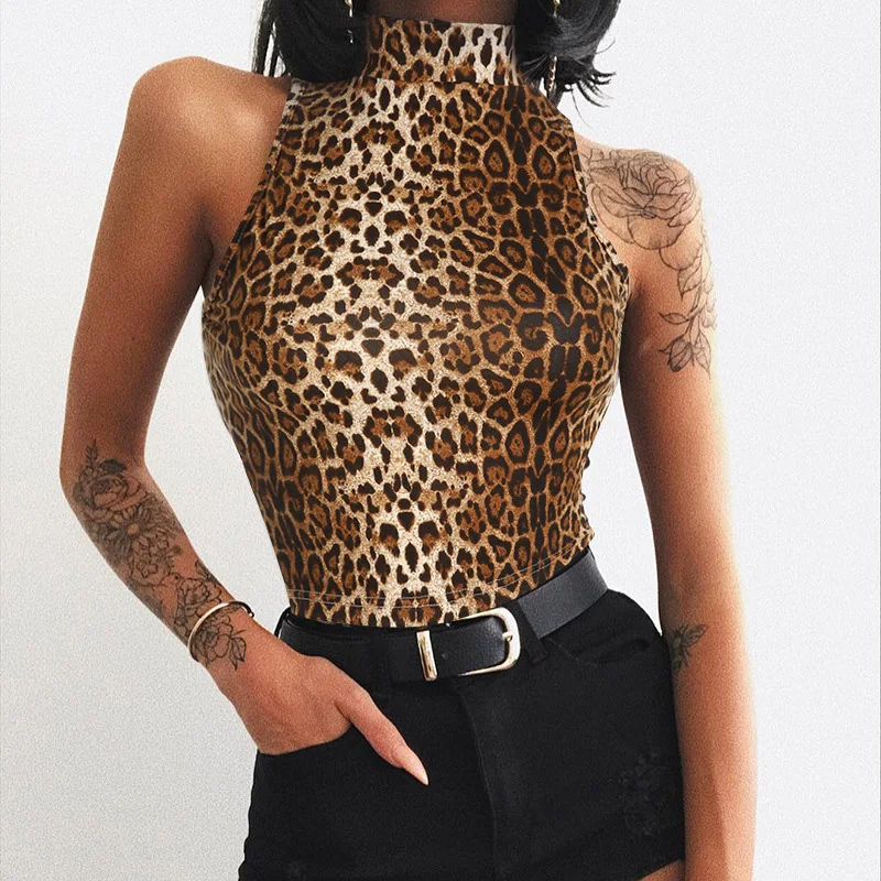 Summer Women'S Personality Sexy Feature Leopard Print Slim-Fit Sleeveless Stand-Up Collar Vest With Base Shirt Fashionable Women
Summer Women'S Personality Sexy Feature Leopard Print Slim-Fit Sleeveless Stand-Up Collar Vest With Base Shirt Fashionable Women