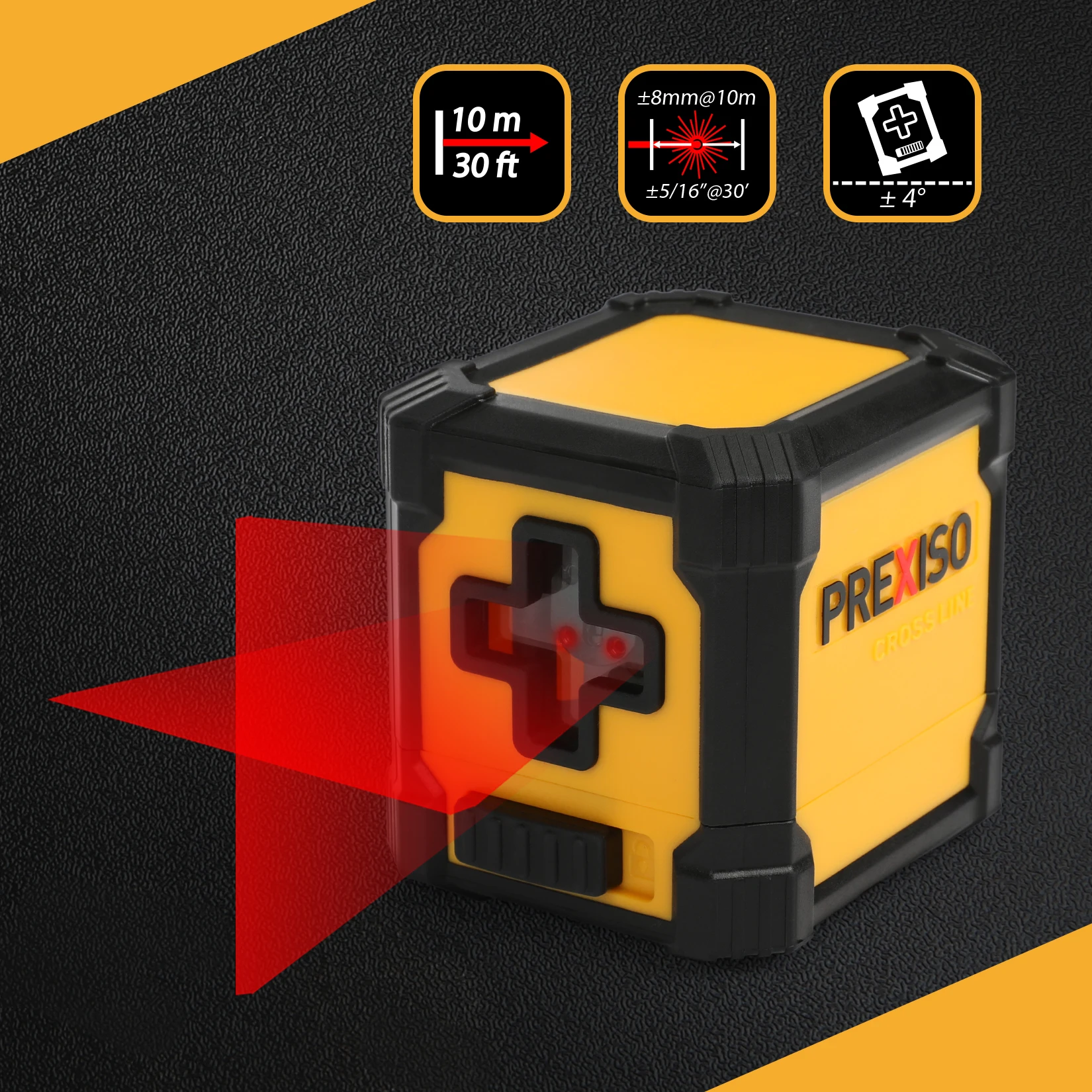 PREXISO Cross Line Laser Level With Auto Self-Leveling Red Laser Level Horizontal And Vertical Cross Lines Range With 10m
PREXISO Cross Line Laser Level With Auto Self-Leveling Red Laser Level Horizontal And Vertical Cross Lines Range With 10m