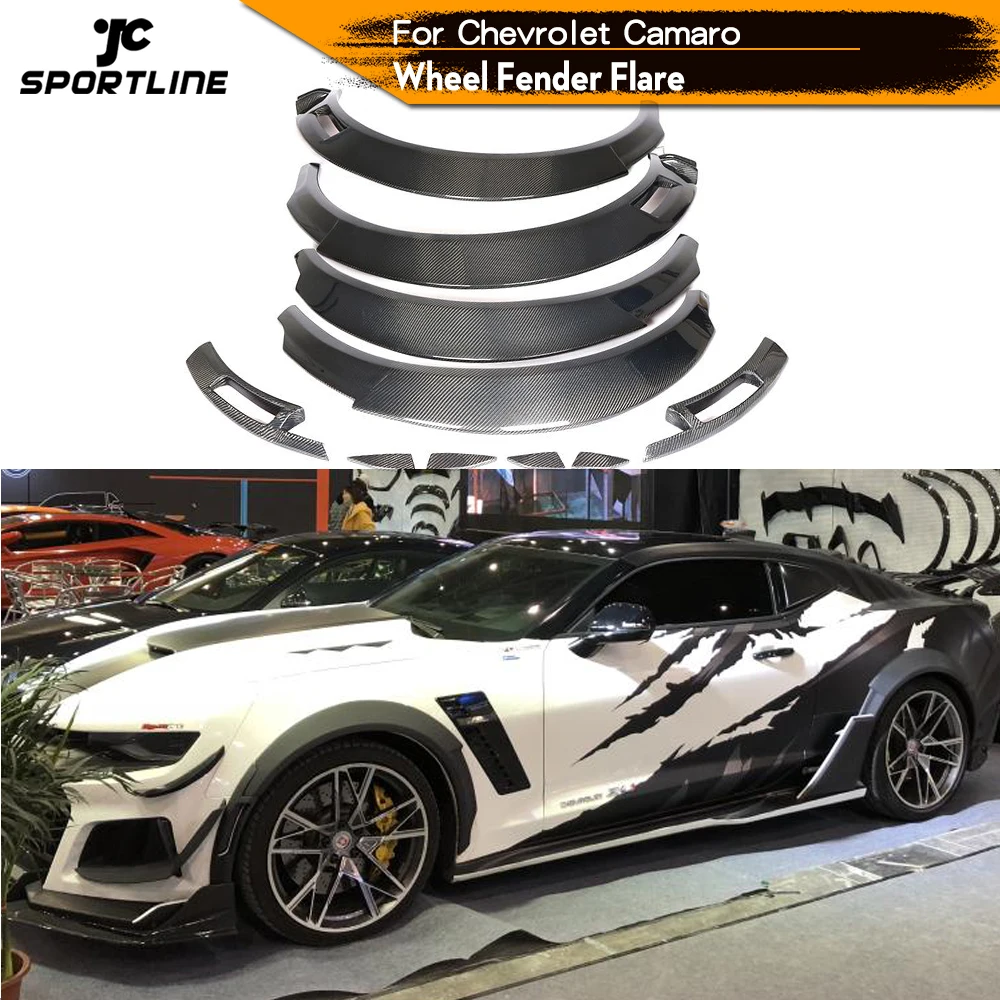 Carbon Fiber / FRP Wheel Fender Flares For Chevrolet Camaro 2016 - 2019 Front and Rear Fender Body Kits 
Carbon Fiber / FRP Wheel Fender Flares For Chevrolet Camaro 2016 - 2019 Front and Rear Fender Body Kits