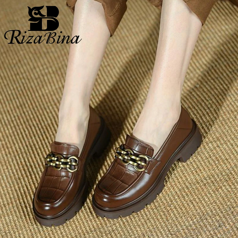 RIZABINA Retro Women'S Pumps Real Leather Square Toe Spring Shoes For Women Fashion Mental Decoration Footwear Size 34-39
RIZABINA Retro Women'S Pumps Real Leather Square Toe Spring Shoes For Women Fashion Mental Decoration Footwear Size 34-39