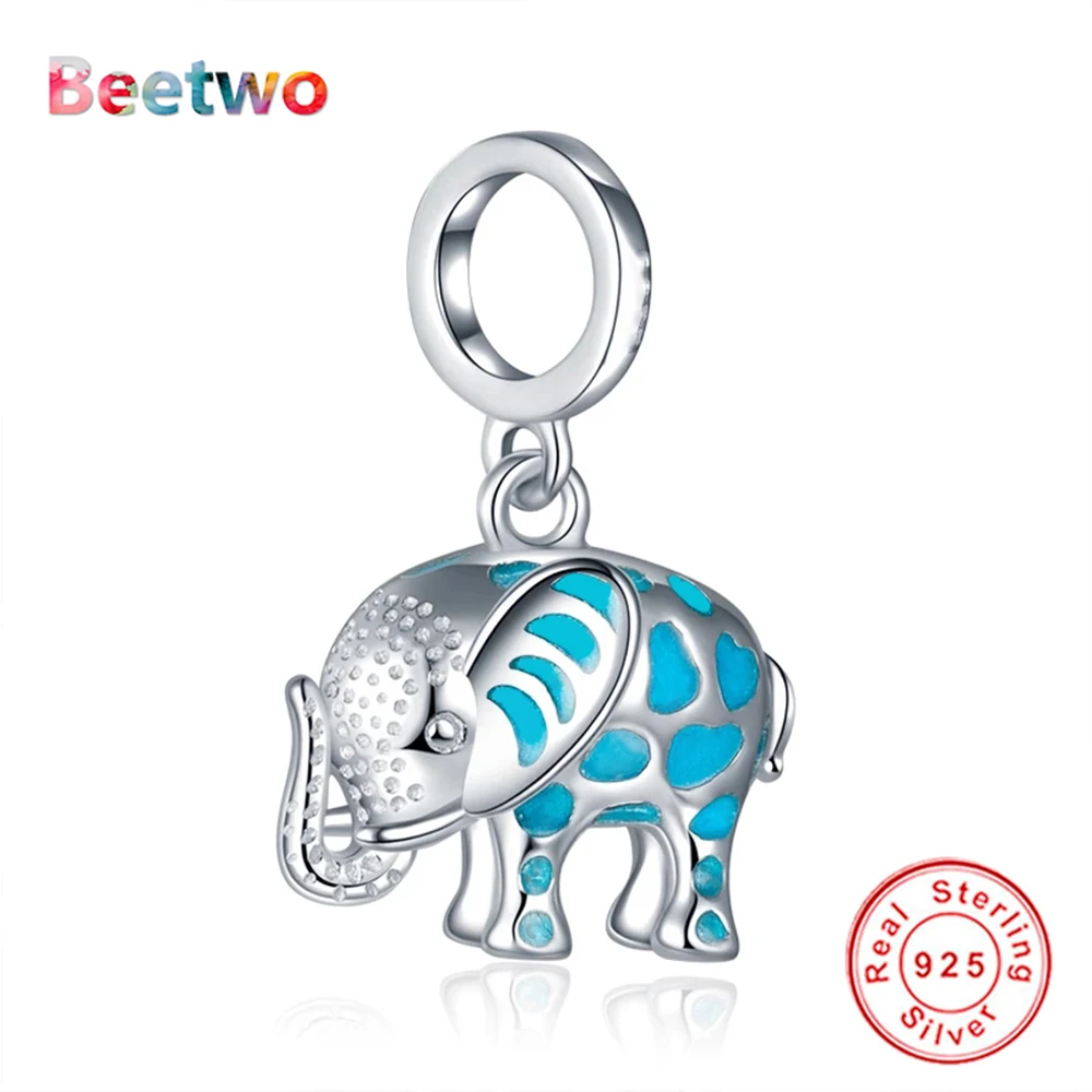 

silver color Elephant Dangle Charm Fit Original Pan Charms Bracelet Pendant Charm Jewelry Berloque