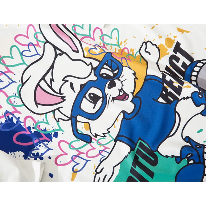 JING ZHE Summer T-shirt Men Heart Graffiti Rabbit Print Cartoon Tee Shirts Harajuku Baggy High Street Tops Men Streetwear Couple
JING ZHE Summer T-shirt Men Heart Graffiti Rabbit Print Cartoon Tee Shirts Harajuku Baggy High Street Tops Men Streetwear Couple