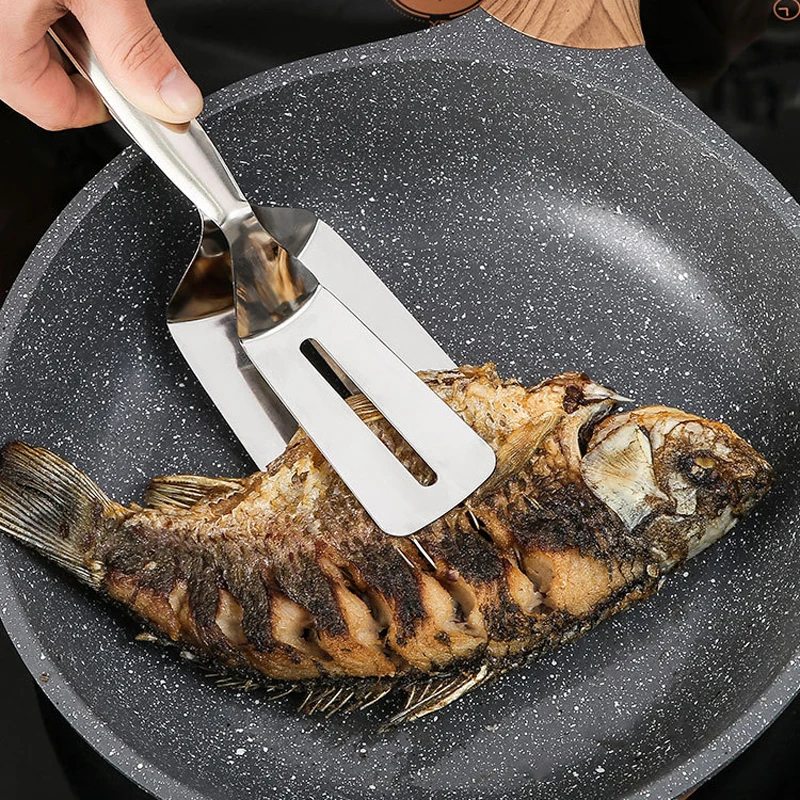 Kitchen Stainless Steel Food Clip Frying Pan Spatula Clip Fish Steak Spatula Household Kitchen Utensils Frying Steak Spatula
Kitchen Stainless Steel Food Clip Frying Pan Spatula Clip Fish Steak Spatula Household Kitchen Utensils Frying Steak Spatula