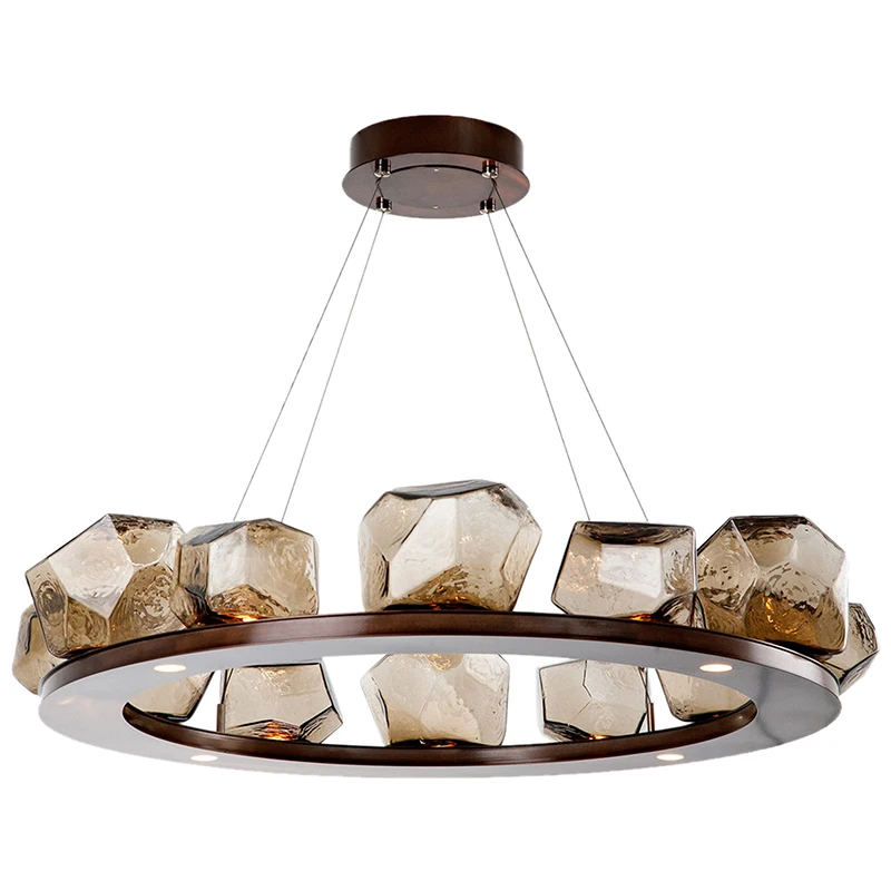 

G4 LED Postmodern Art Stone Round Designer Suspension Luminaire Lampen Pendant Lamp.Pendant light For Dinning Room