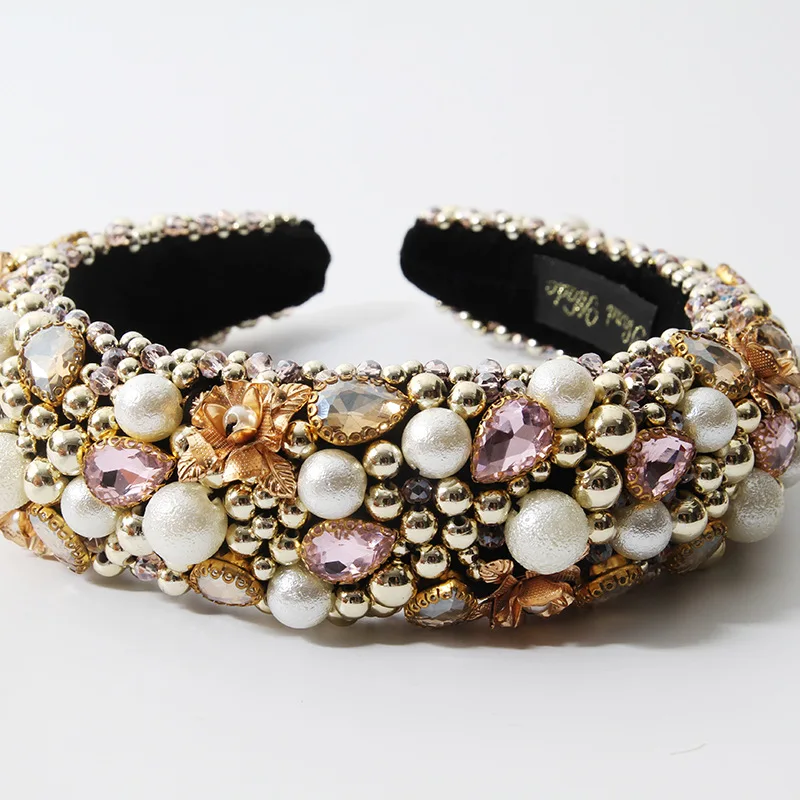 Fashionable Pearl Headband Luxury Baroque rhinestone girl flower accessories wholesale hair
Fashionable Pearl Headband Luxury Baroque rhinestone girl flower accessories wholesale hair