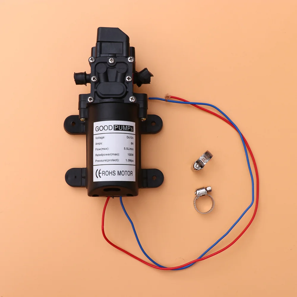 12V 70W Automatic Diaphragm Pump Mini Electric Car Washing Pump Water Pump (Black)
12V 70W Automatic Diaphragm Pump Mini Electric Car Washing Pump Water Pump (Black)