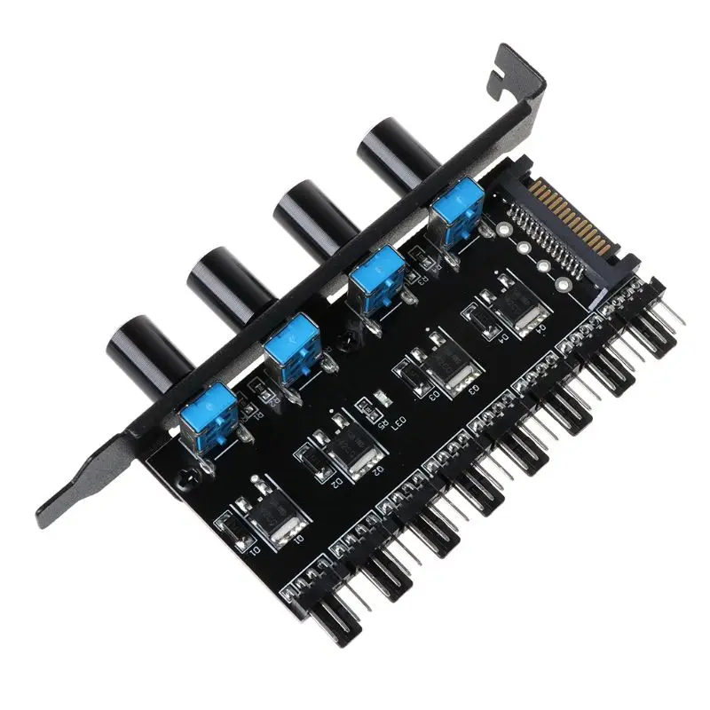 PC 8 Channels Fan Hub 4 Knob Cooling Fan Speed Controller for CPU Case HDD VGA PWM Fan PCI Bracket 12V Fan Control Power Supply
PC 8 Channels Fan Hub 4 Knob Cooling Fan Speed Controller for CPU Case HDD VGA PWM Fan PCI Bracket 12V Fan Control Power Supply