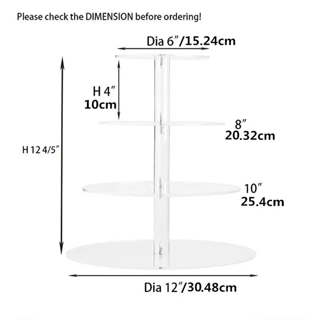 Cake Rack Transparent Multilayered Acrylic Cake Stand Food Display Stand for Fruit Dessert Snack
Cake Rack Transparent Multilayered Acrylic Cake Stand Food Display Stand for Fruit Dessert Snack