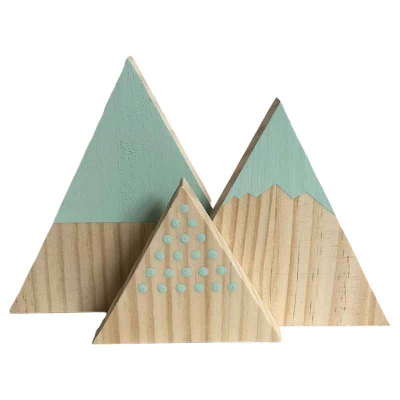 3 Pcs Wooden Snow Mountain Triangle Desktop Ornaments Wood Home Desk Miniature 
3 Pcs Wooden Snow Mountain Triangle Desktop Ornaments Wood Home Desk Miniature