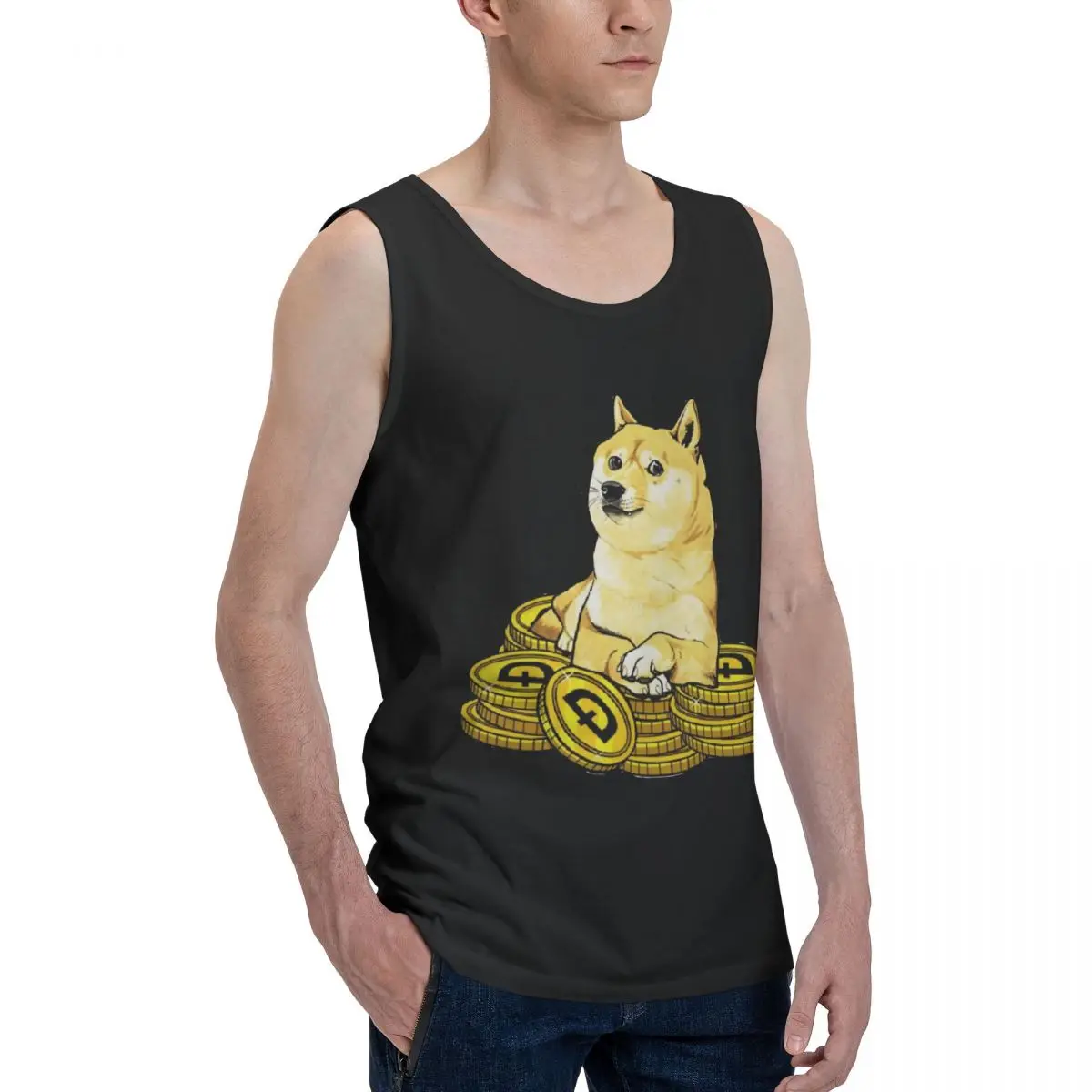 Dogecoin To The Moon Dogecoin Men's Tank Top Shirt R376 Vest Men set Funny Novelty Graphic Sleeveless Garment
Dogecoin To The Moon Dogecoin Men's Tank Top Shirt R376 Vest Men set Funny Novelty Graphic Sleeveless Garment