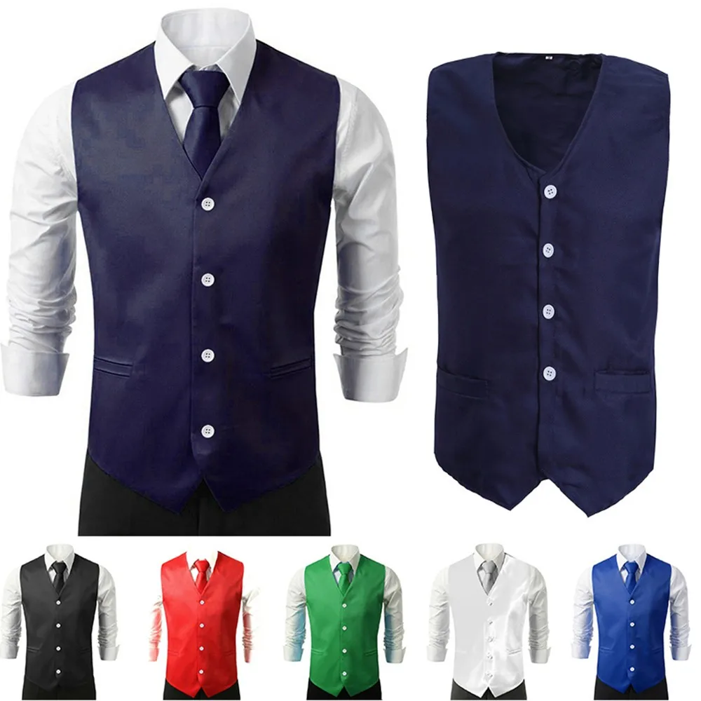 2021 New Fashion Dress Vests For Men Slim Fit Mens Suit Vest Male Waistcoat Gilet Homme Casual Sleeveless Formal Business Jacket
2021 New Fashion Dress Vests For Men Slim Fit Mens Suit Vest Male Waistcoat Gilet Homme Casual Sleeveless Formal Business Jacket