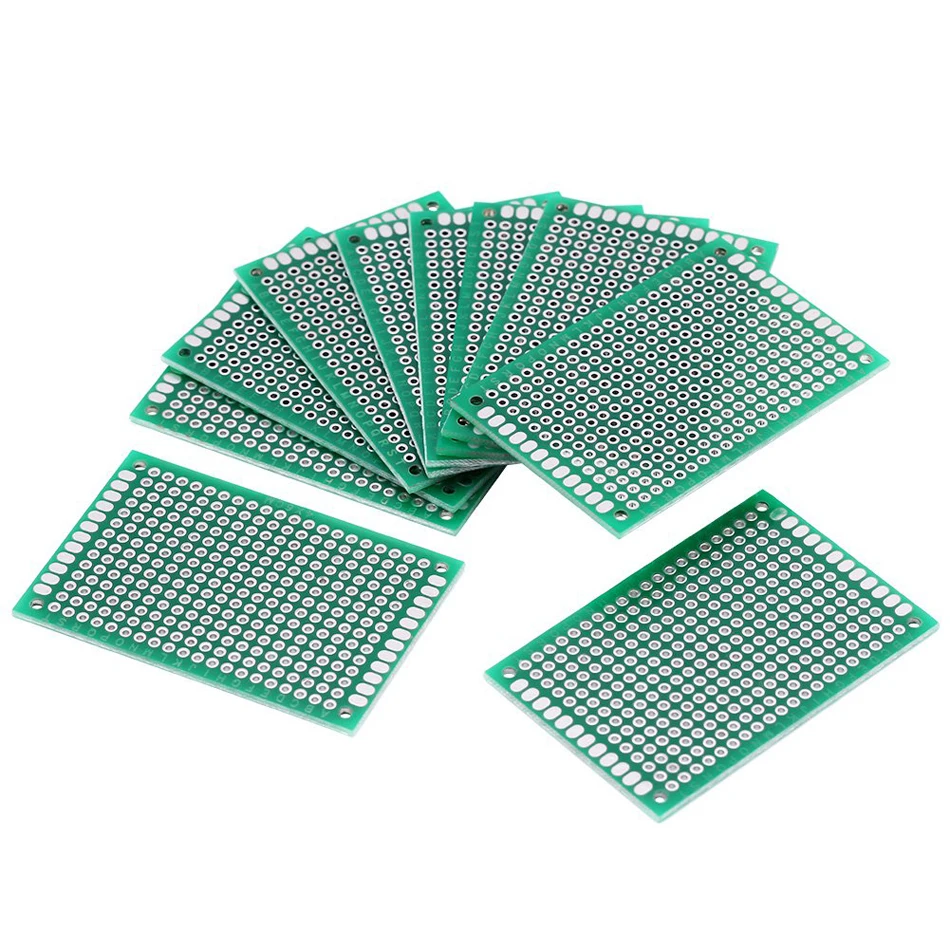 10pcs Universal PCB Double Sides Prototyping DIY Soldering Universal Circuit Board 4 x 6cm
10pcs Universal PCB Double Sides Prototyping DIY Soldering Universal Circuit Board 4 x 6cm