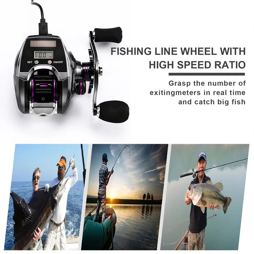 Electronic Fishing Reel Counter Digital Display Baitcasting Reel 8:1 Speed Profile Counter Trolling Fishing Reel Right-handed
Electronic Fishing Reel Counter Digital Display Baitcasting Reel 8:1 Speed Profile Counter Trolling Fishing Reel Right-handed