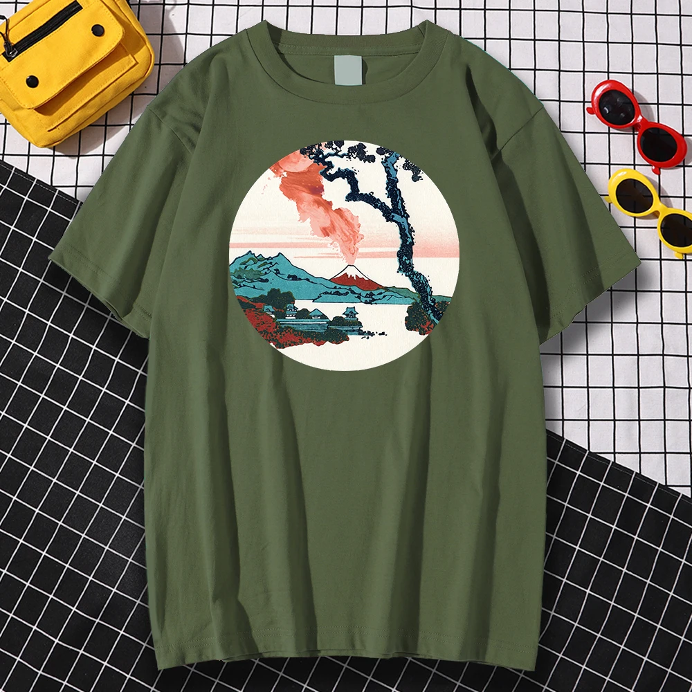 Hokusai View Of Mount Fuji Printing Tshirts For Men Summer Loose T Shirt Regular Sleeve Short Sleeve Regular Sleeve Man T-shirt
Hokusai View Of Mount Fuji Printing Tshirts For Men Summer Loose T Shirt Regular Sleeve Short Sleeve Regular Sleeve Man T-shirt