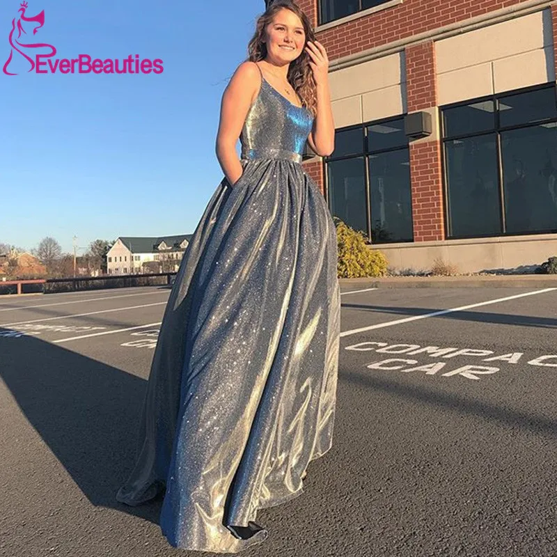 Vestidos De Fiesta Spaghetti Straps Long Evening Dresses with Pockets 2020 Shiny Sequins Abiye Gece Elbisesi Robe De Soiree
Vestidos De Fiesta Spaghetti Straps Long Evening Dresses with Pockets 2020 Shiny Sequins Abiye Gece Elbisesi Robe De Soiree
