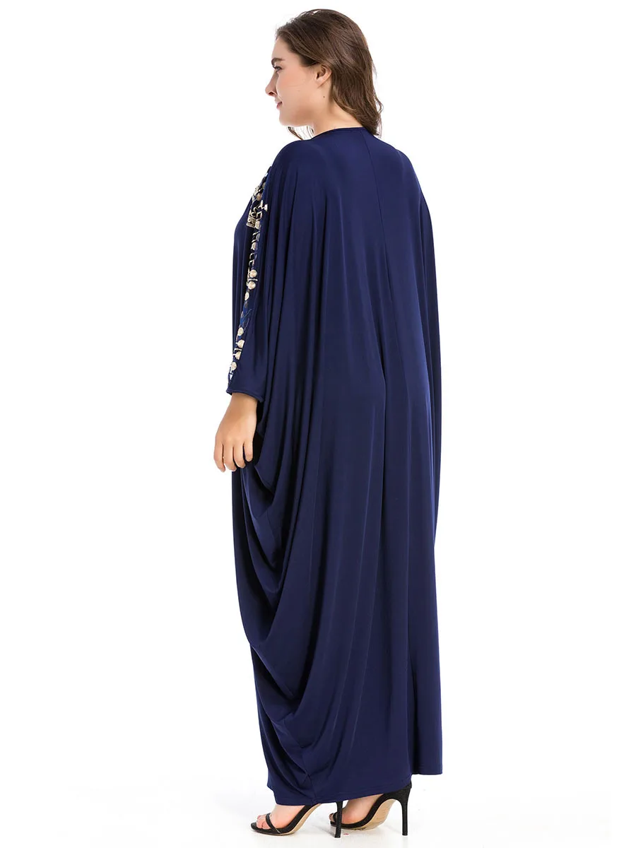 ИД размера плюс мусульманский абайя платье для женщин Jubah свободные Исламская