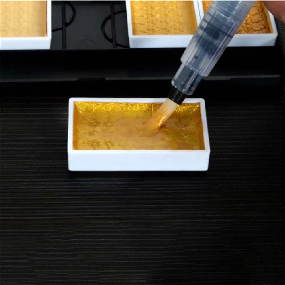 Professional 5/8Colors Solid Watercolor Set Metallic Gold Pigment Paint With Waterbrush For Art Painting Watercolor Art Supplies
Professional 5/8Colors Solid Watercolor Set Metallic Gold Pigment Paint With Waterbrush For Art Painting Watercolor Art Supplies
