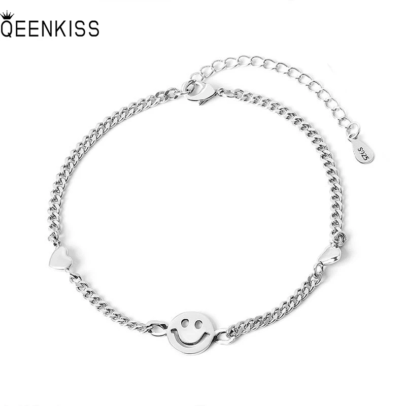 QUEENKISS BT638 Fine Jewelry Wholesale Fashion Lady Girl Birthday Wedding gift Love Round 925 Sterling Silver Pendant Bracelet
QUEENKISS BT638 Fine Jewelry Wholesale Fashion Lady Girl Birthday Wedding gift Love Round 925 Sterling Silver Pendant Bracelet