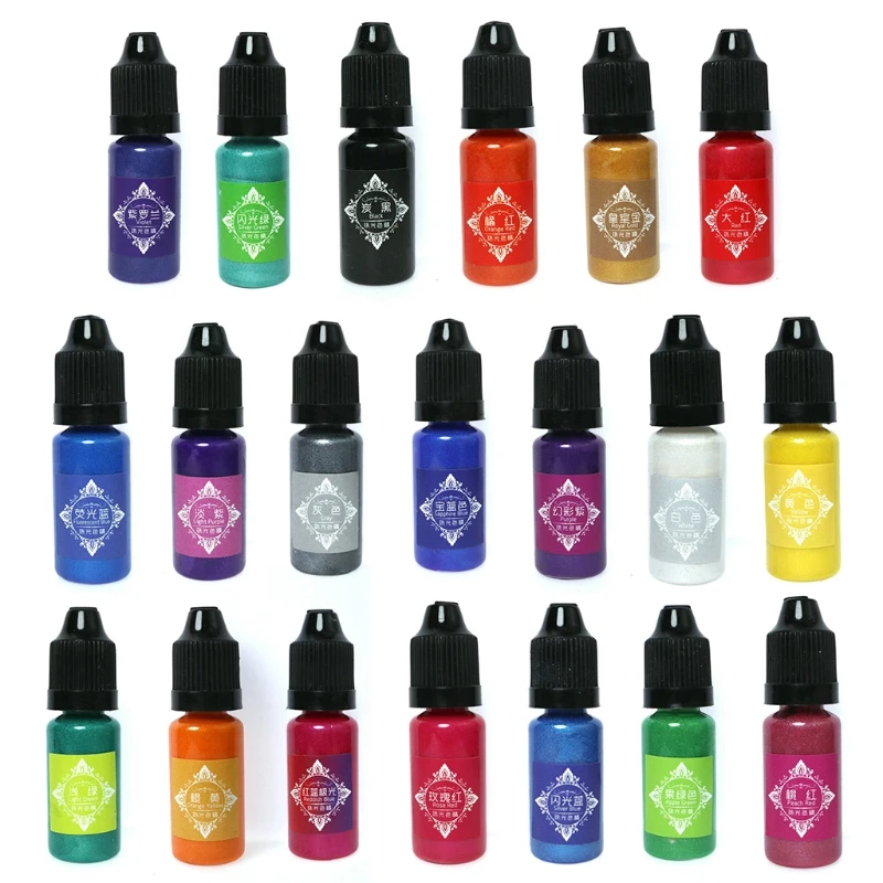 20 Colors Crystal Epoxy Pigment UV Resin Dye DIY Jewelry Colorant Art Crafts Coloring Drying Color Mixing Liquid Decorations Mak
20 Colors Crystal Epoxy Pigment UV Resin Dye DIY Jewelry Colorant Art Crafts Coloring Drying Color Mixing Liquid Decorations Mak