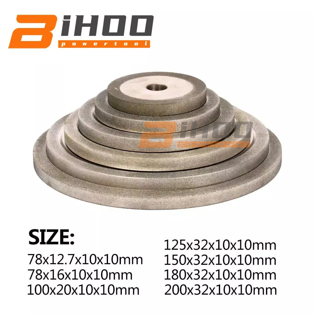 

78-180 мм Гальваническое плоское алмазное шлифовальное колесо металл фрезерный точилка аксессуары 10 мм толщина 150 #