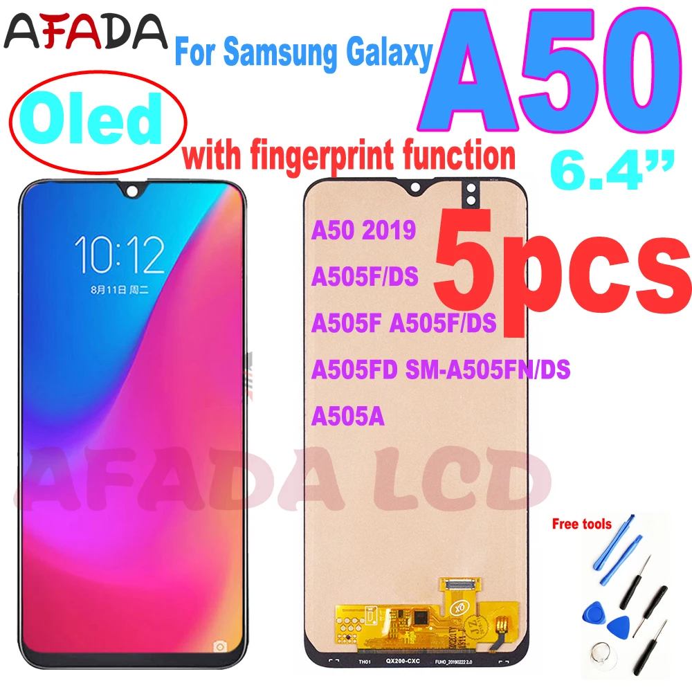 5 PCS Super AMOLED For Samsung Galaxy A50 2019 A505 A505F A505F/DS A505FD SM-A505FN/DS A505A LCD Display Touch Screen Assembly
5 PCS Super AMOLED For Samsung Galaxy A50 2019 A505 A505F A505F/DS A505FD SM-A505FN/DS A505A LCD Display Touch Screen Assembly