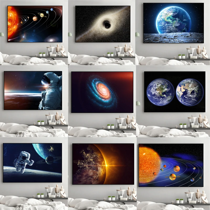 Galaxy Stars Astronaut Planet Hole Space Canvas Painting Universe Earth Meteorite Posters and Prints Wall Picture for Home Decor
Galaxy Stars Astronaut Planet Hole Space Canvas Painting Universe Earth Meteorite Posters and Prints Wall Picture for Home Decor