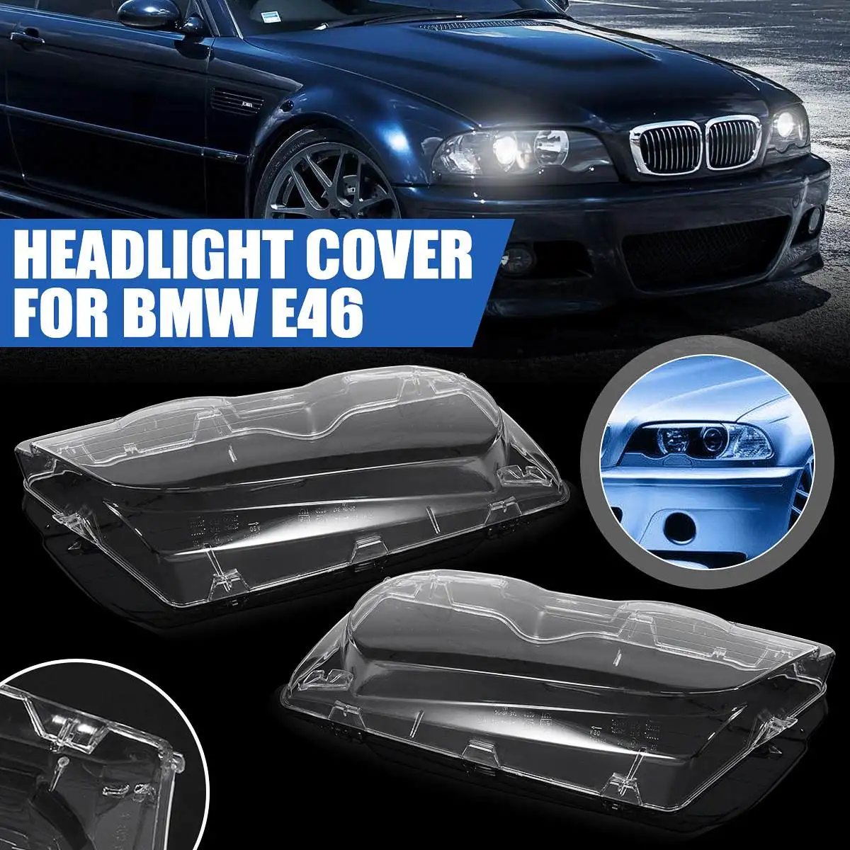 1 Pair Car Glass Cover for BMW E46 Headlight Clear 4 Door Automobile Left Right Headlight Lens Covers For BMW E46
1 Pair Car Glass Cover for BMW E46 Headlight Clear 4 Door Automobile Left Right Headlight Lens Covers For BMW E46