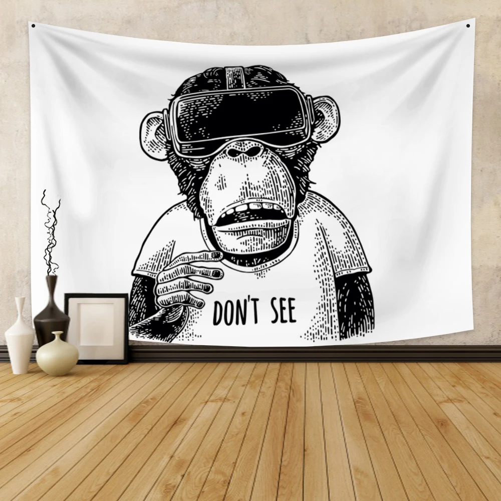 Гобелены с комиксами Обезьянами в стиле скалы животные настенные ковры в богемном стиле хиппи домашний Настенный декор полиэстеровое одея... 
Гобелены с комиксами Обезьянами в стиле скалы животные настенные ковры в богемном стиле хиппи домашний Настенный декор полиэстеровое одея...