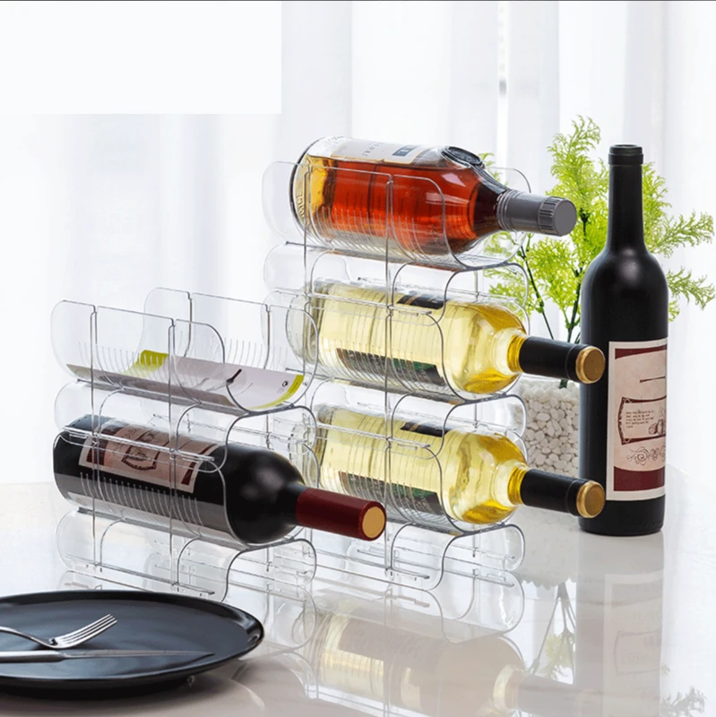 Creative simple European style wine rack, high-end stackable wine rack, home plastic display wine rack
Creative simple European style wine rack, high-end stackable wine rack, home plastic display wine rack