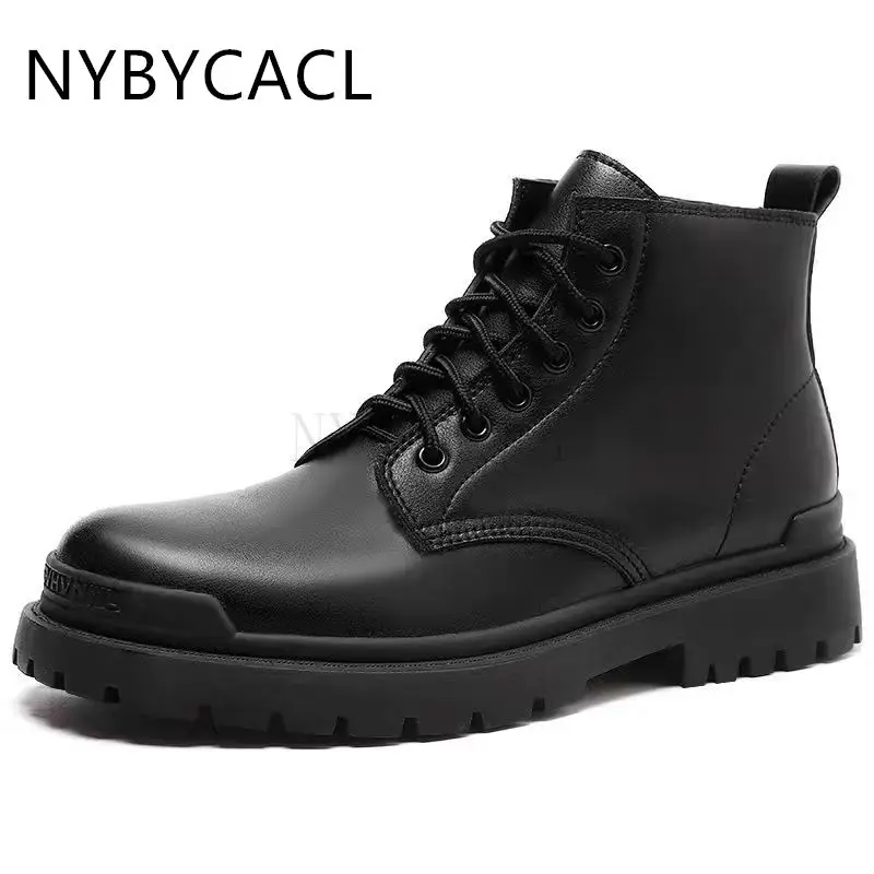 Genuine Leather Men's Ankle Boots High Top Shoes For Men Winter Fashion Male Motorcycle Footwear Snow Boots New large size 38~48
Genuine Leather Men's Ankle Boots High Top Shoes For Men Winter Fashion Male Motorcycle Footwear Snow Boots New large size 38~48