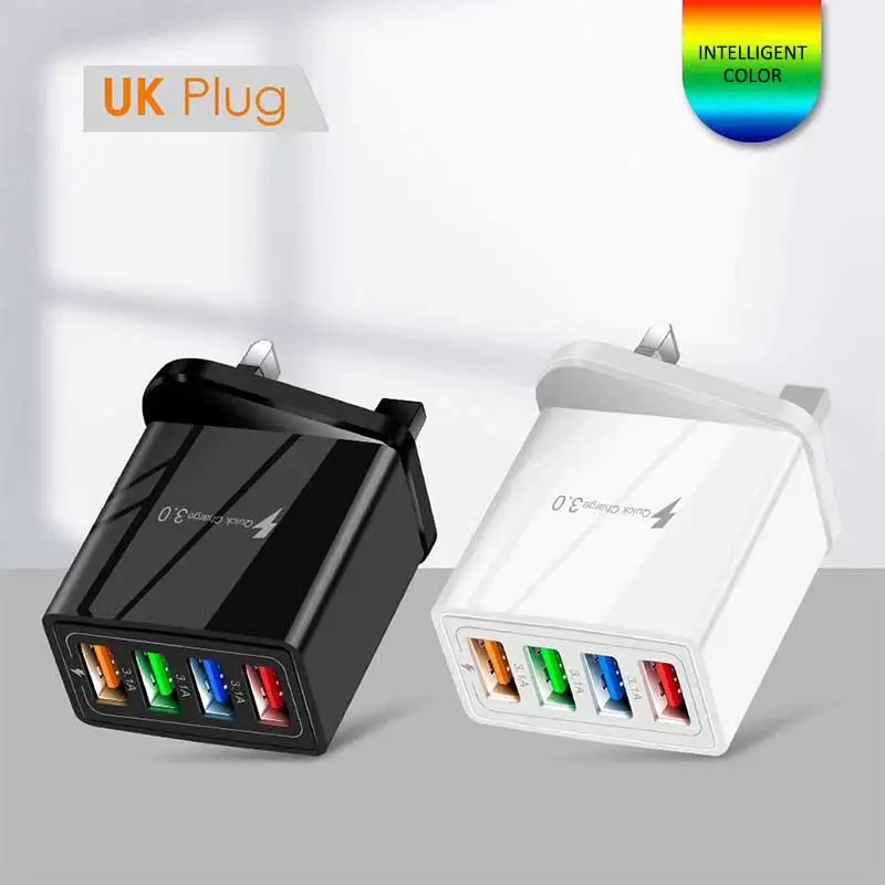 USB Wall Charger 4-port USB Electrical Plug QC3.0 Fast Charging Travel USB Outlet Plug for iPhone Samsung LG For iphone
USB Wall Charger 4-port USB Electrical Plug QC3.0 Fast Charging Travel USB Outlet Plug for iPhone Samsung LG For iphone